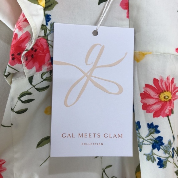 Gal Meets Glam Beverly Floral Crop Jumpsuit Size 16 NEW - Picture 8 of 10